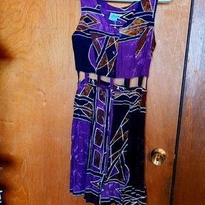 Dress with open waist